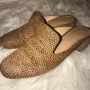 Madewell Spotted Calf Skin Loafer Mules Size 7